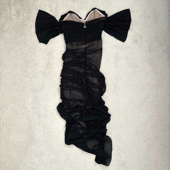 Nookie Dita Black Strapless Mesh Gown Women’s Size Medium Dress - Picture 8 of 10